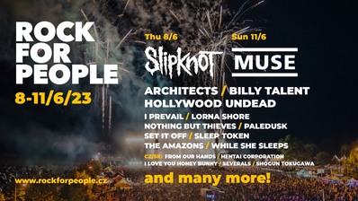 Čekijos „Rock for People“ skelbia vardus 2023-iems metams - tarp jų „Muse“, „Slipknot“, „Architects“ ir kiti!